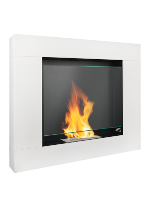 Камінокомплект BIOkominkiGMT Asne білий матовий (зі склом)