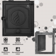 Дверцята для каміна Iron Fire Style 35 WG 350х390 мм
