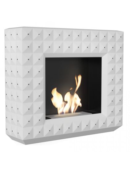 Біокамін Kratki EGZUL білий з кристалами Swarovski матовий з сертифікатом TUV