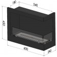 Біокамін Simple Fire CORNER 600 R Зі склом
