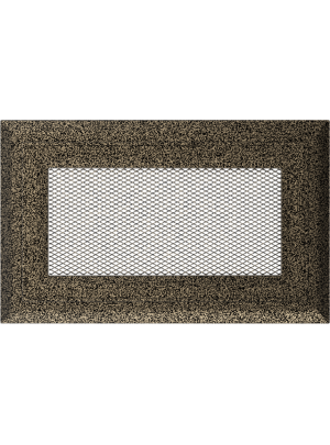 Вентиляційна решітка Kratki 11х17 см OSKAR чорно-золота