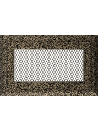 Вентиляційна решітка Kratki 11x17 см OSKAR чорно-золота