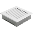 Вентиляційна решітка Kratki 17x17 см FRESH біла