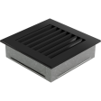 Вентиляційна решітка Kratki 17х17 см FRESH чорна