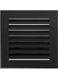 Вентиляційна решітка Kratki 17х17 см FRESH чорна