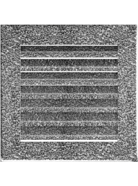 Вентиляційна решітка Kratki 17х17 см FRESH чорно-срібна