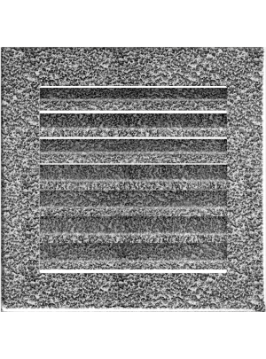 Вентиляційна решітка Kratki 17х17 см FRESH чорно-срібна