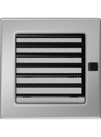 Вентиляційна решітка Kratki 17х17 см нікельована з жалюзями