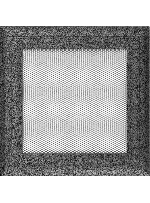Вентиляційна решітка Kratki 17х17 см OSKAR чорно-срібна