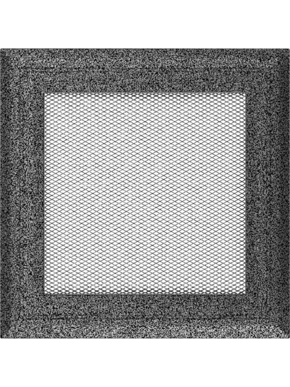 Вентиляційна решітка Kratki 17x17 см OSKAR чорно-срібна