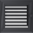 Вентиляційна решітка Kratki 17x17 см OSKAR графітова з жалюзями Вентиляційна решітка Kratki 17x17 см OSKAR графітова з жалюзями