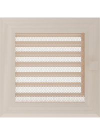 Вентиляційна решітка Kratki 17х17 см OSKAR кремова з жалюзями