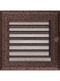 Вентиляційна решітка Kratki 17х17 см OSKAR мідна фарбована з жалюзями