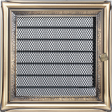 Вентиляційна решітка Kratki 17x17 см рустикальна з жалюзями
