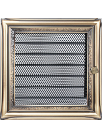 Вентиляційна решітка Kratki 17х17 см рустикальна з жалюзями