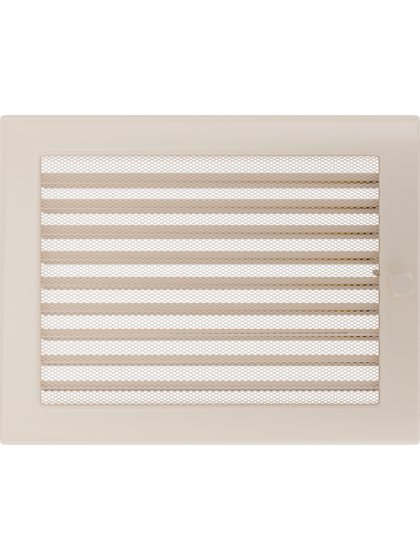 Вентиляційна решітка Kratki 22х30 см кремова з жалюзями Вентиляційна решітка Kratki 22х30 см кремова з жалюзями