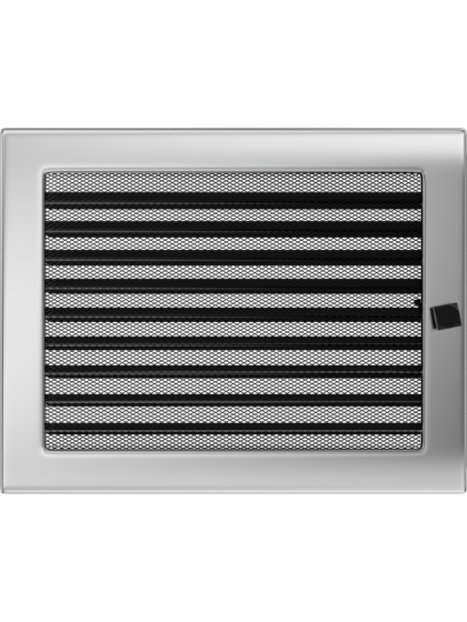 Вентиляційна решітка Kratki 22x30 см нікельована з жалюзями Вентиляційна решітка Kratki 22x30 см нікельована з жалюзями