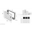 Вентиляционная решетка Kratki 22x37 см WIND белая