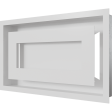Вентиляционная решетка Kratki 22x37 см WIND белая