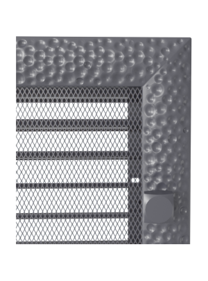 Вентиляційна решітка Kratki 22х37 см VENUS графітова з жалюзями