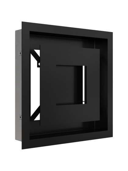 Вентиляційна решітка Kratki 22x22 см WIND чорна