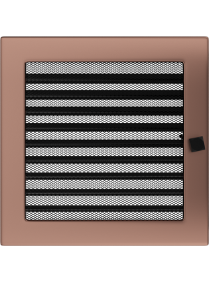Вентиляційна решітка Kratki 22х22 см мідь гальванічна з жалюзями
