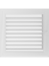 Вентиляційна решітка Kratki 22х22 см OSKAR біла з жалюзями