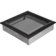 Вентиляційна решітка Kratki 22x22 см OSKAR чорна