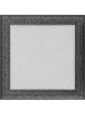 Вентиляційна решітка Kratki 22х22 см OSKAR чорно-срібна