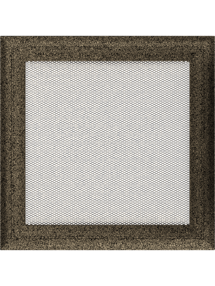 Вентиляційна решітка Kratki 22x22 см OSKAR чорно-золота