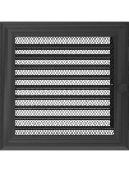 Вентиляційна решітка Kratki 22x22 см OSKAR графітова з жалюзями Вентиляційна решітка Kratki 22x22 см OSKAR графітова з жалюзями