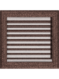 Вентиляційна решітка Kratki 22х22 см OSKAR мідна фарбована з жалюзями