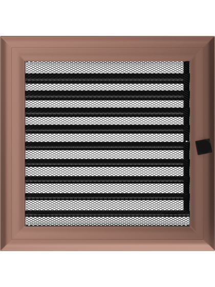 Вентиляційна решітка Kratki 22x22 см OSKAR мідна з жалюзями Вентиляційна решітка Kratki 22x22 см OSKAR мідна з жалюзями