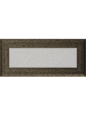 Вентиляційна решітка Kratki 11х24 см OSKAR чорно-золота