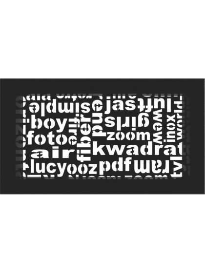 Вентиляційна решітка Kratki 17x30 см ABC чорна