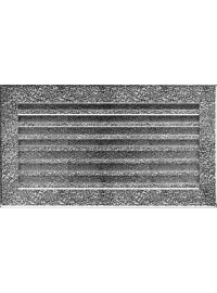 Вентиляційна решітка Kratki 17х30 см FRESH чорно-срібна