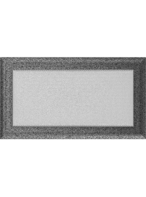 Вентиляційна решітка Kratki 17х30 см OSKAR чорно-срібна