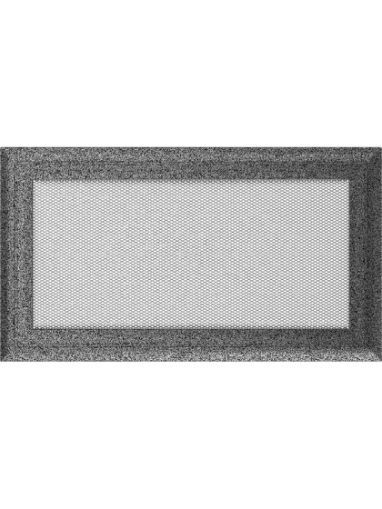 Вентиляційна решітка Kratki 17x30 см OSKAR чорно-срібна