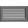 Вентиляційна решітка Kratki 17x30 см OSKAR чорно-срібна з жалюзями Вентиляційна решітка Kratki 17x30 см OSKAR чорно-срібна з жалюзями