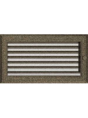 Вентиляційна решітка Kratki 17х30 см OSKAR чорно-золота з жалюзями