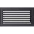 Вентиляційна решітка Kratki 17x30 см OSKAR графітова з жалюзями Вентиляційна решітка Kratki 17x30 см OSKAR графітова з жалюзями