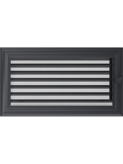 Вентиляційна решітка Kratki 17x30 см OSKAR графітова з жалюзями Вентиляційна решітка Kratki 17x30 см OSKAR графітова з жалюзями