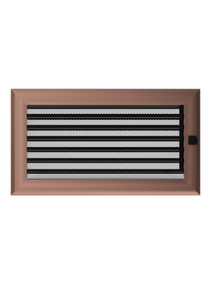 Вентиляційна решітка Kratki 17х30 см OSKAR мідна фарбована з жалюзями
