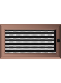 Вентиляційна решітка Kratki 17х30 см OSKAR мідна з жалюзями