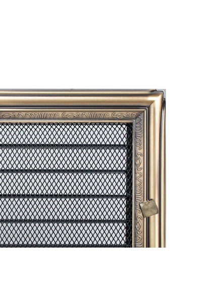 Вентиляційна решітка Kratki 17x30 см рустикальна з жалюзями Вентиляційна решітка Kratki 17x30 см рустикальна з жалюзями