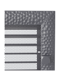 Вентиляційна решітка Kratki 17х30 см VENUS графітова з жалюзями