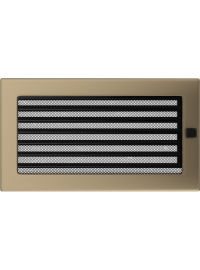 Вентиляційна решітка Kratki 17х30 см золото гальванічне з жалюзями