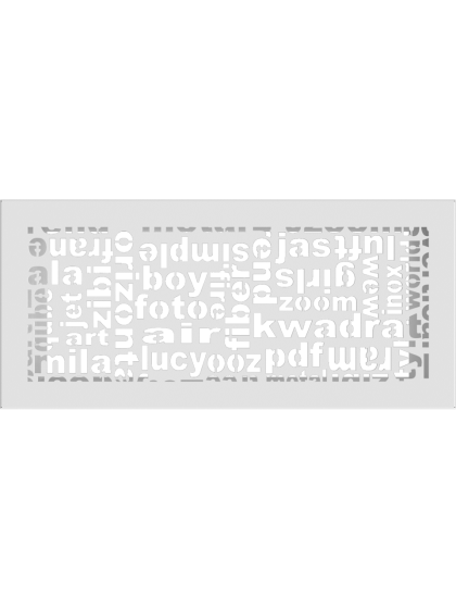 Вентиляційна решітка Kratki 17x37 см ABC біла