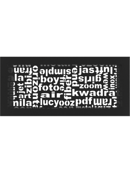 Вентиляційна решітка Kratki 17x37 см ABC чорна