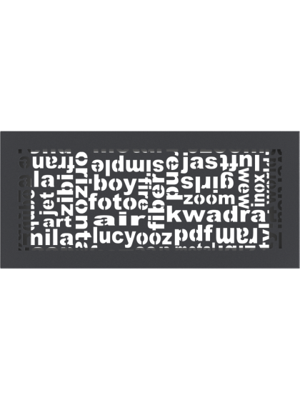 Вентиляційна решітка Kratki 17x37 см ABC графітова